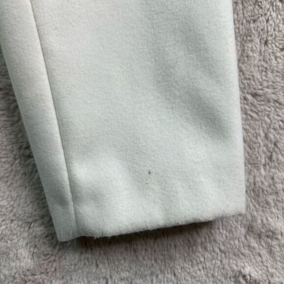 Lane Bryant Double Breasted Coat Womens Size 18/20 Cream White Ruffle Jacket - Picture 6 of 12